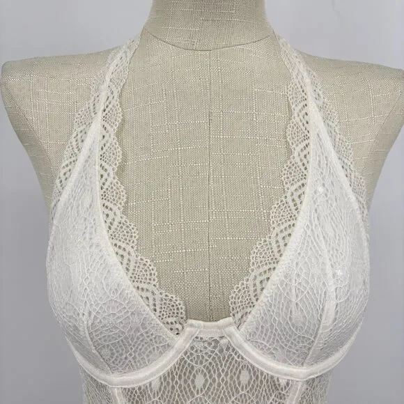 NWOT Out From Under Weekend In Marrakesh Halter Lace Ivory Corset, Small - Picture 5 of 9
